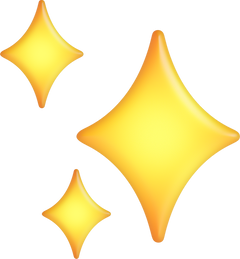 3D Stylized Sparkle Emoji